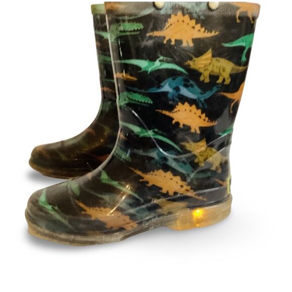 Western Chief Dino Stomp Lighted Rain Boots - Picture 4 of 9